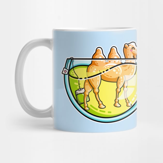 Camel-Mile-Tea Kawaii Cute Chamomile Tea Pun by freeves